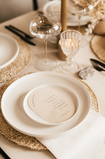 Elegant Table place setting for wedding
